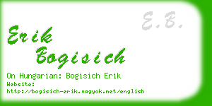 erik bogisich business card